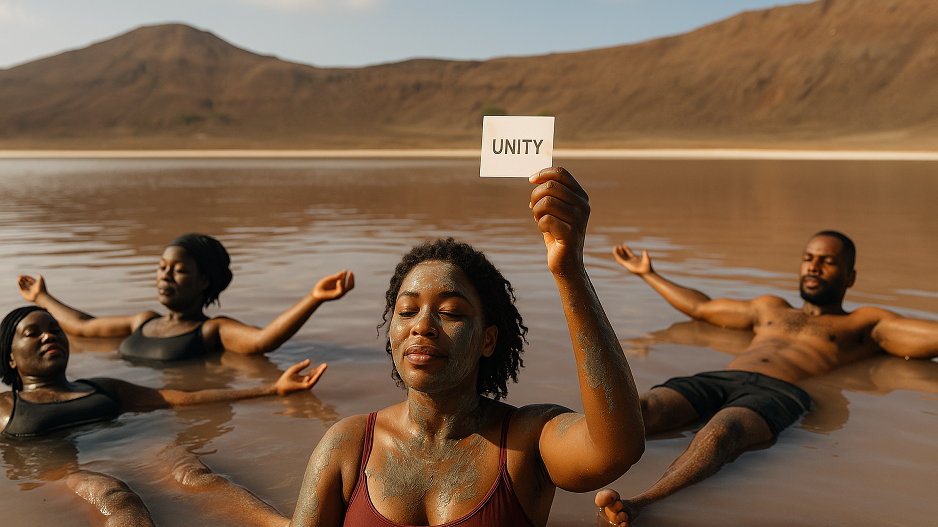 Crater Salt Float & One‑Word Team Pledge, Cabo Verde