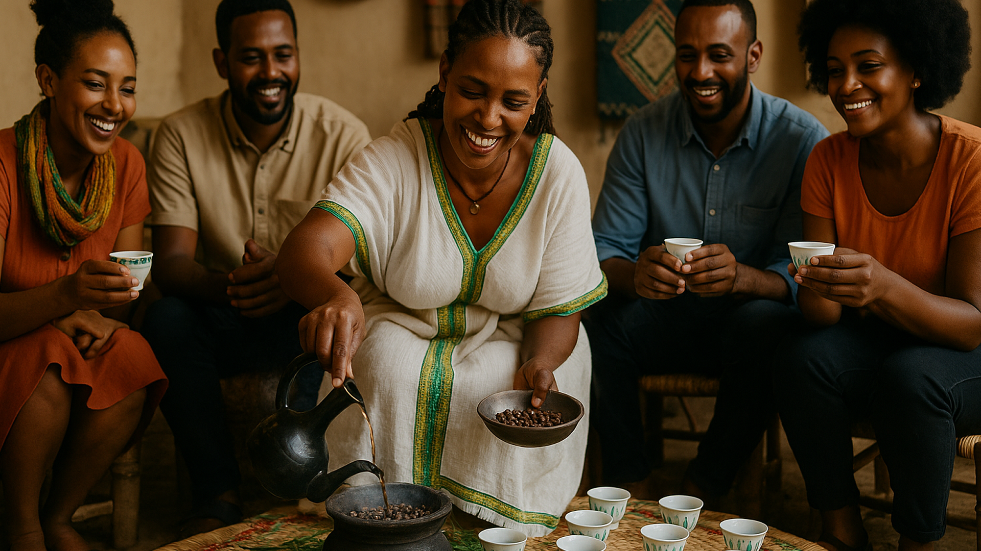 Team Coffee Ceremony for Dialogue & Unity, Ethiopia
