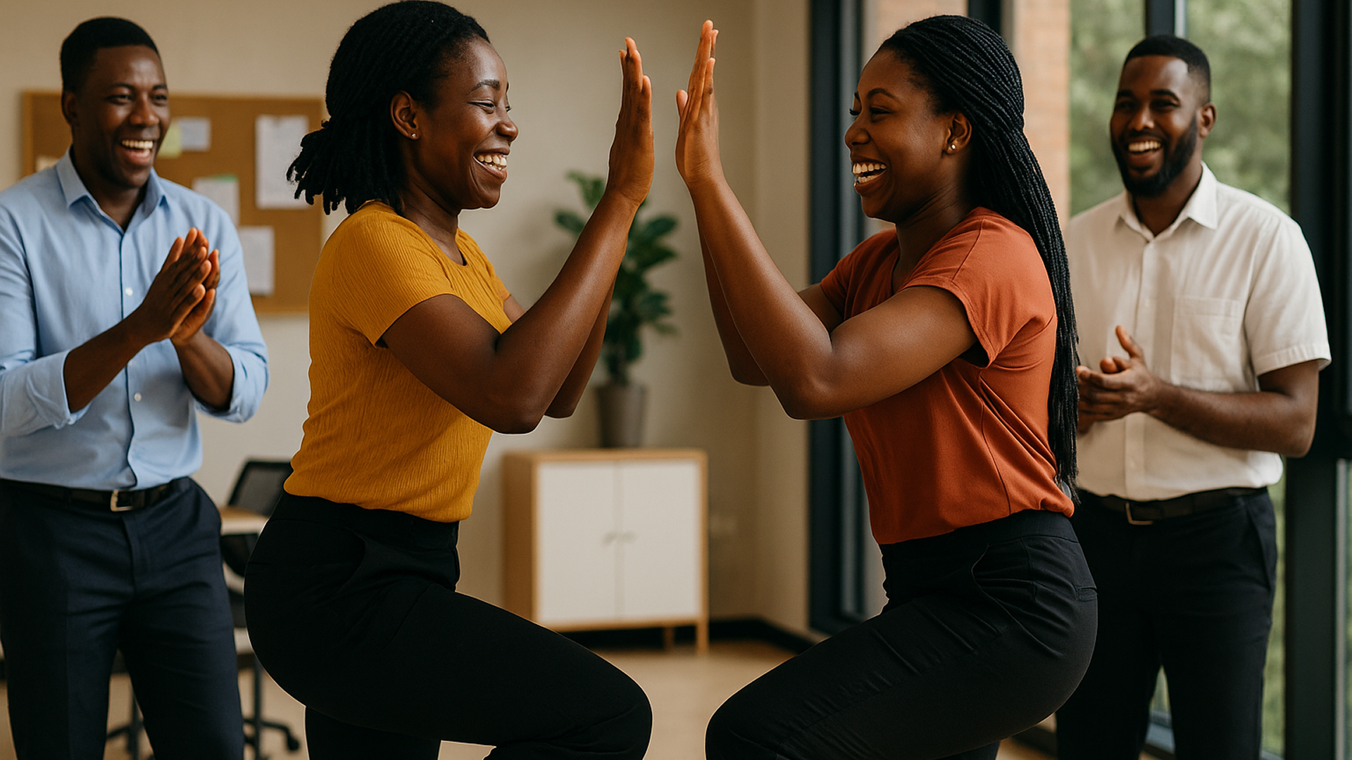 Ampe Jump-Clap Team Brackets for the Office, Ghana