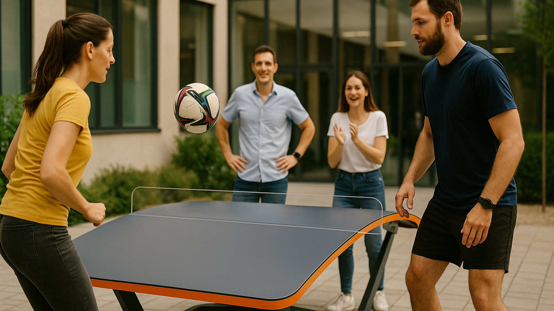 Teqball Ten-Minute Lunch Break Matches for Teams, Hungary