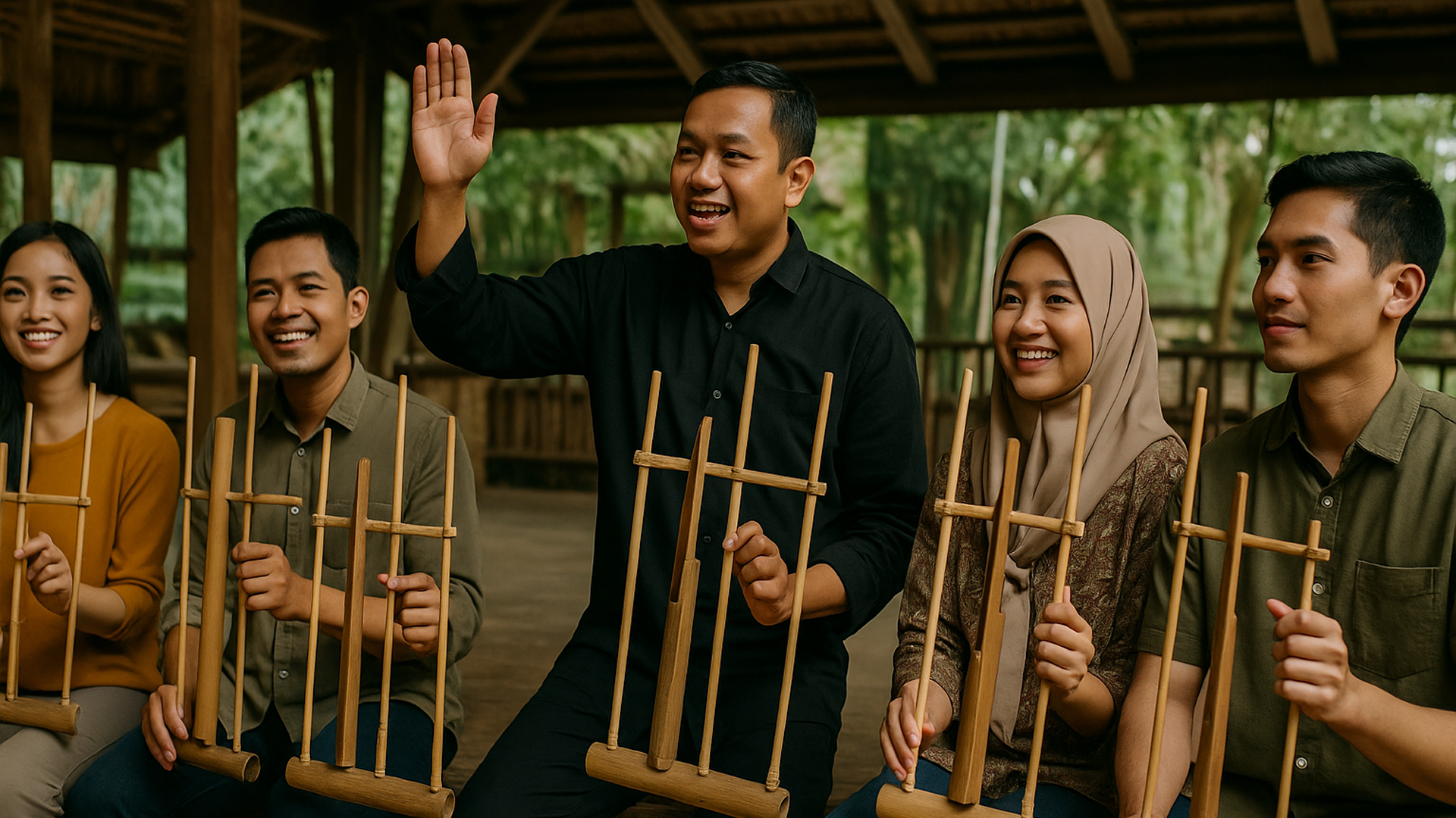 One-Note Angklung Team Synchrony Workshop, Indonesia