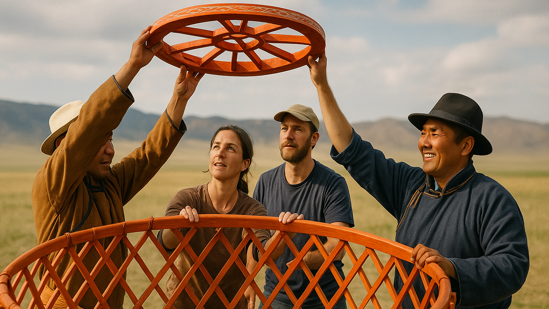 Yurt-Raising Team Build for Trust & Focus, Mongolia