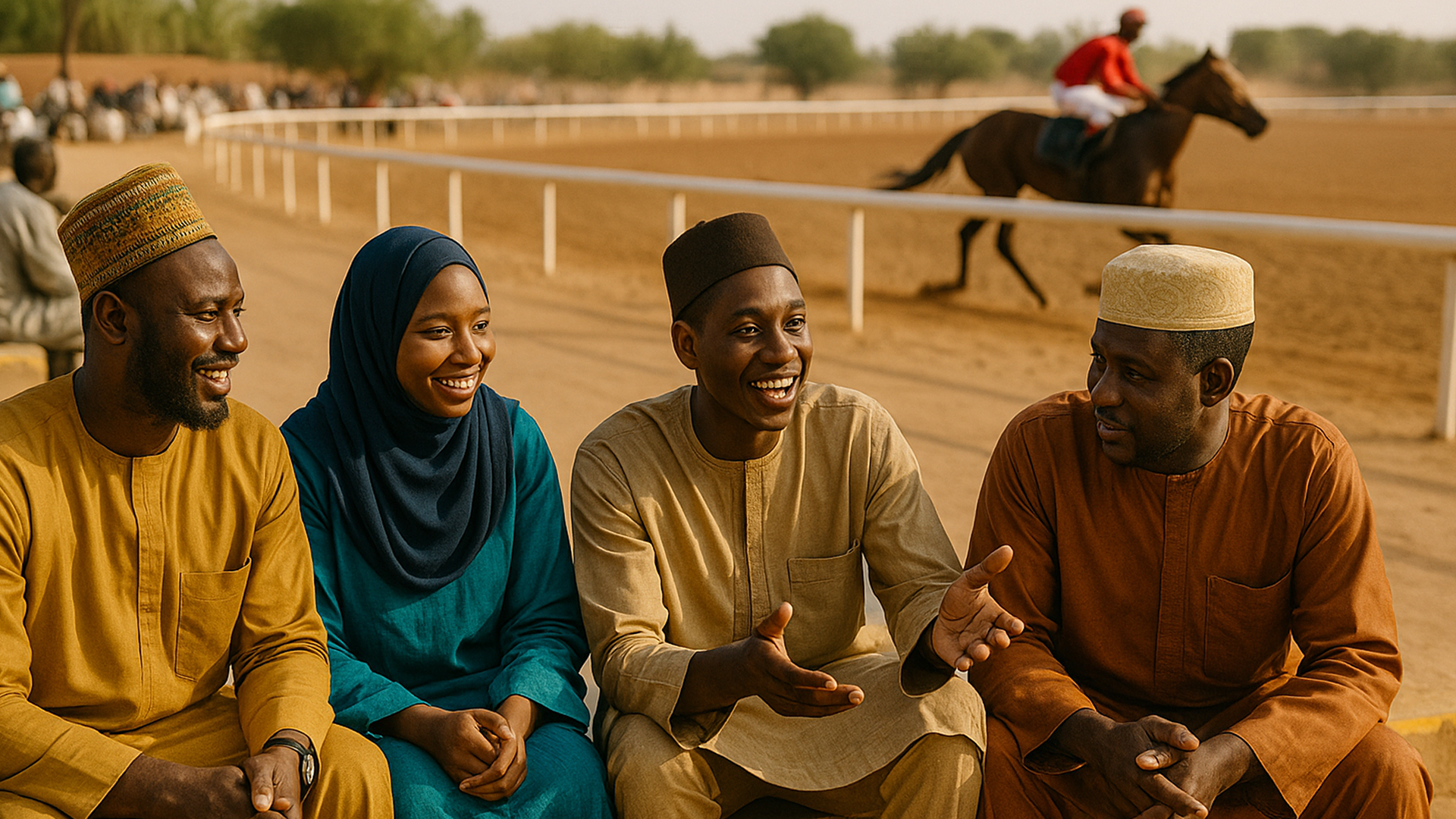 Race-Day Grandstand Meetup at the Race Track, Niger