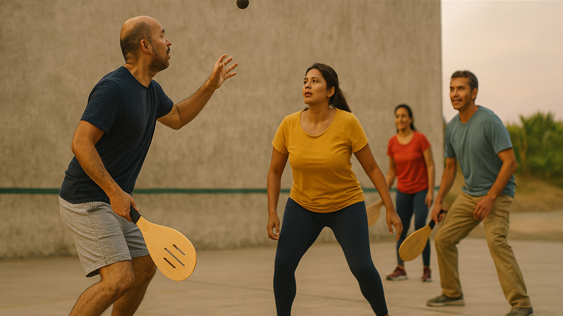 Friday Wall‑Paddle (Paleta Frontón) Team Rally, Peru