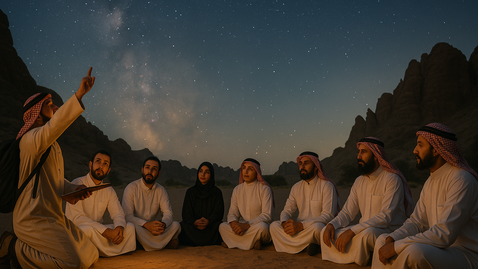 Suhail Star-Compass Night Team Circle, Saudi Arabia