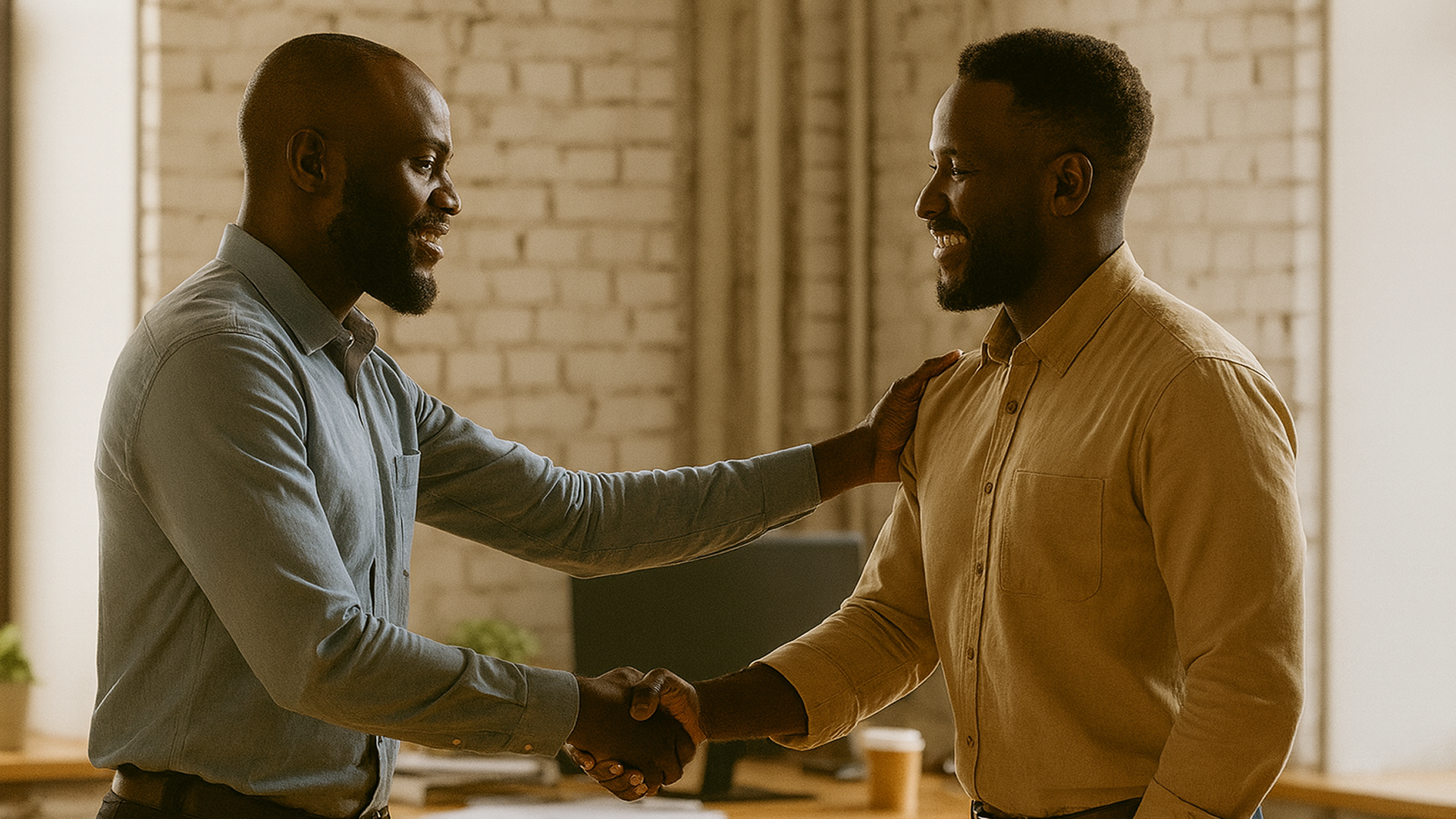 Shoulder-Tap Handshake Team Greeting Loop, South Sudan