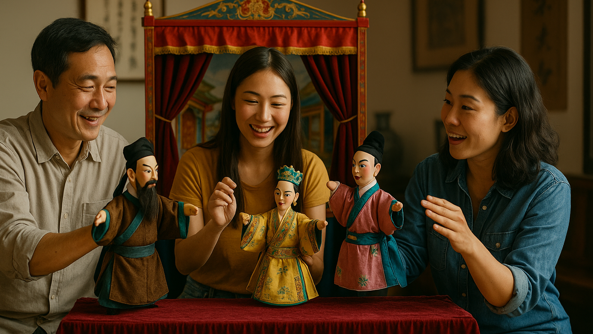 Glove-Puppet Stage Sprint for Team Bonding, Taiwan