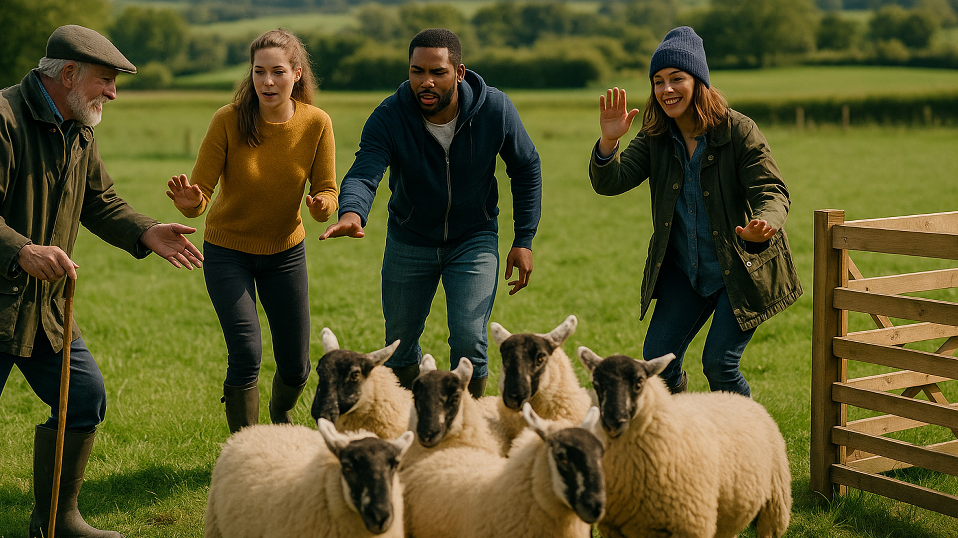 Sheep Herding Pen Challenge for Teams, United Kingdom